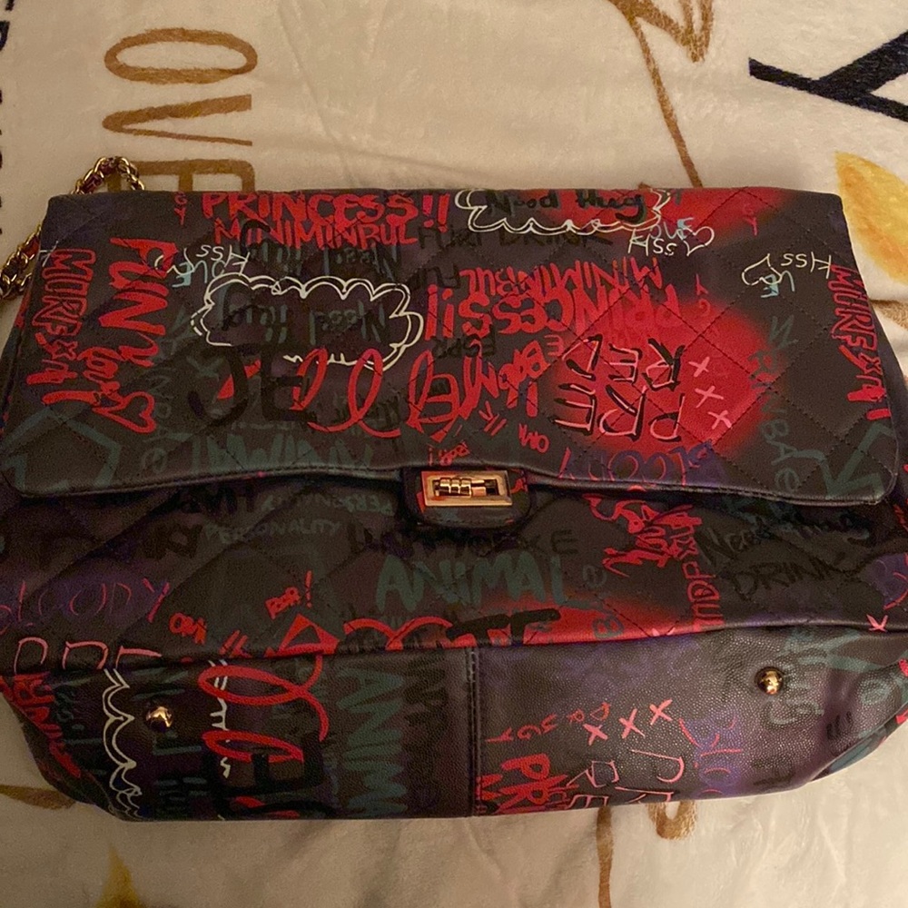 Graffiti Oversized Purse